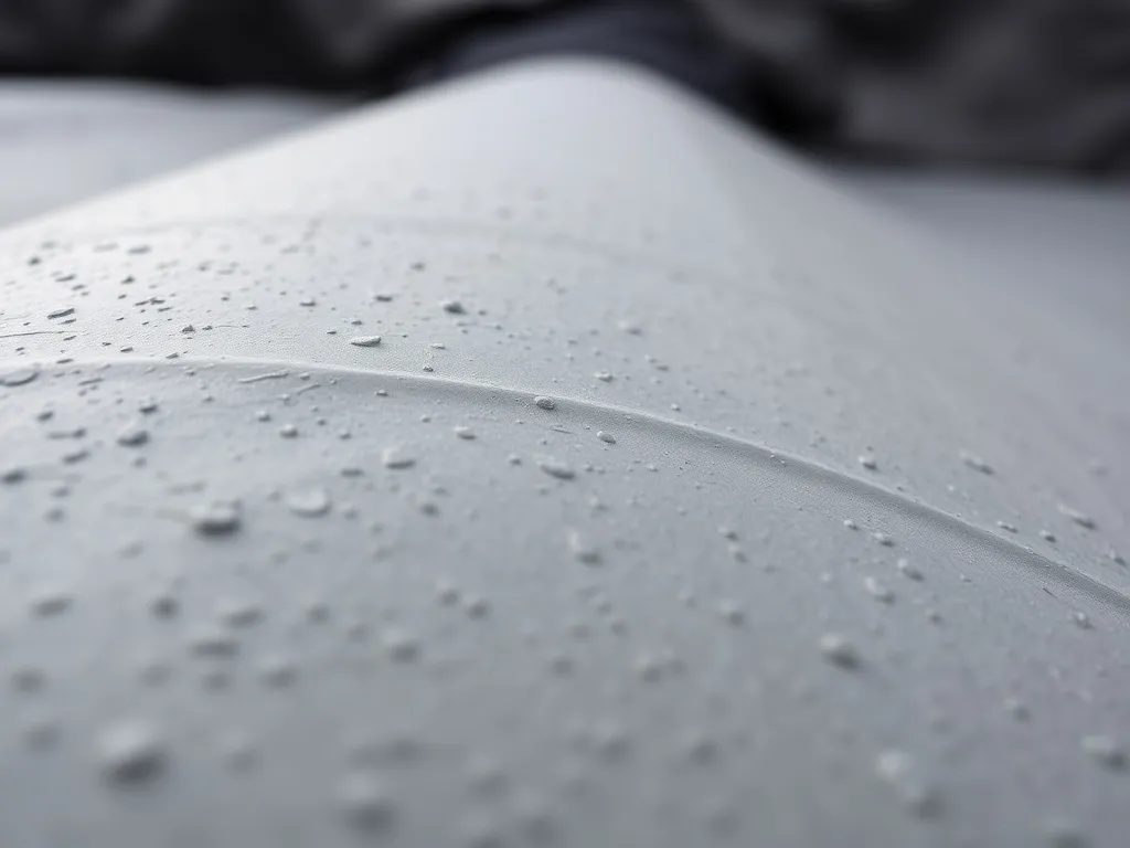 Detailed close-up of a HDPE geomembrane surface, showcasing its texture and structure, high-resolution, macro photography