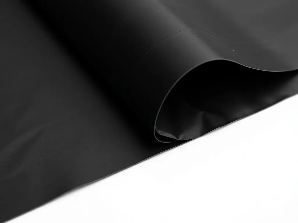 Close-up of HDPE geomembrane material properties, showing chemical resistance, UV protection, photorealistic, high quality, displaying durability