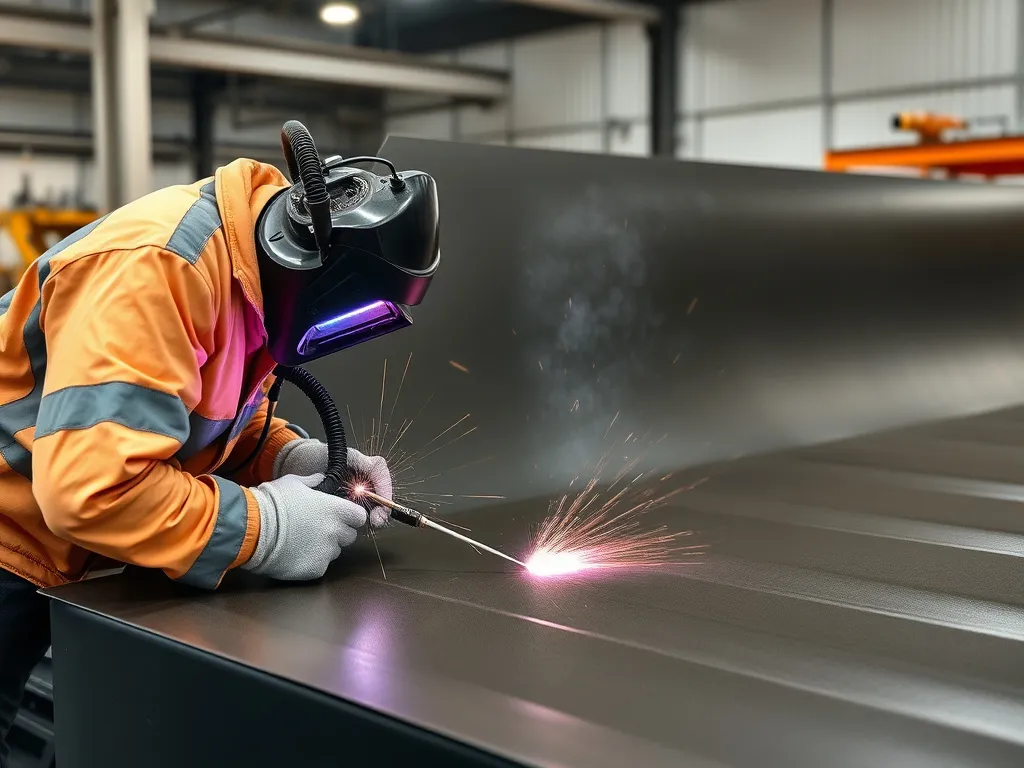 Installation process of HDPE geomembranes, showcasing welding and seam techniques, quality checks, professional setting, high quality